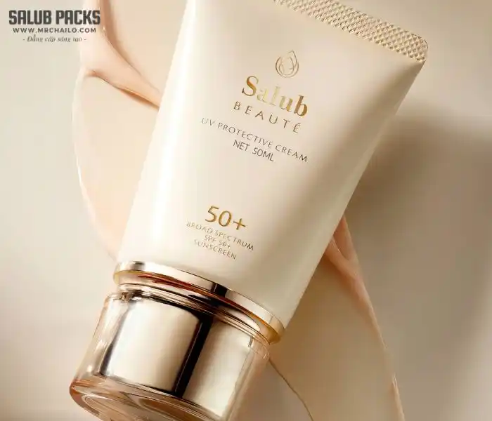 Tuýp mỹ phẩm đựng kem chống nắng cao cấp do Salub Việt Nam sản xuất