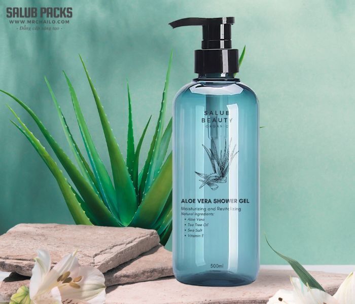 Bao bì sữa tắm dưỡng ẩm tích hợp vòi pump thông minh chống rò rỉ