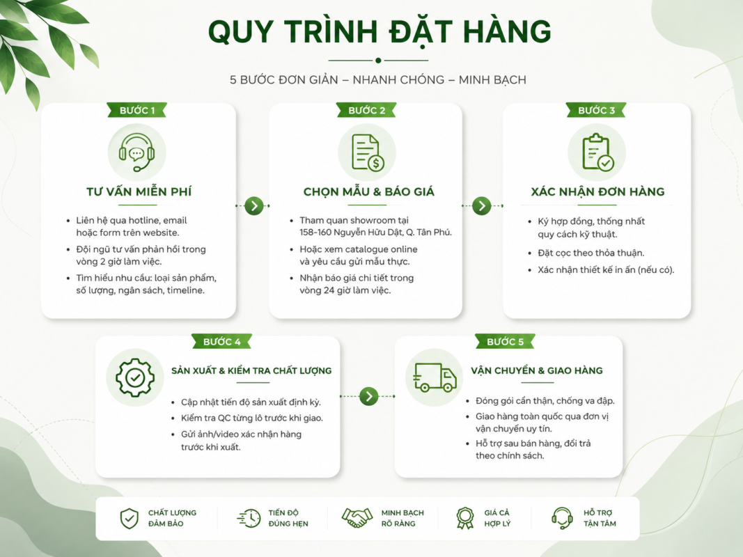 Quy trình đặt hàng Salub Việt Nam