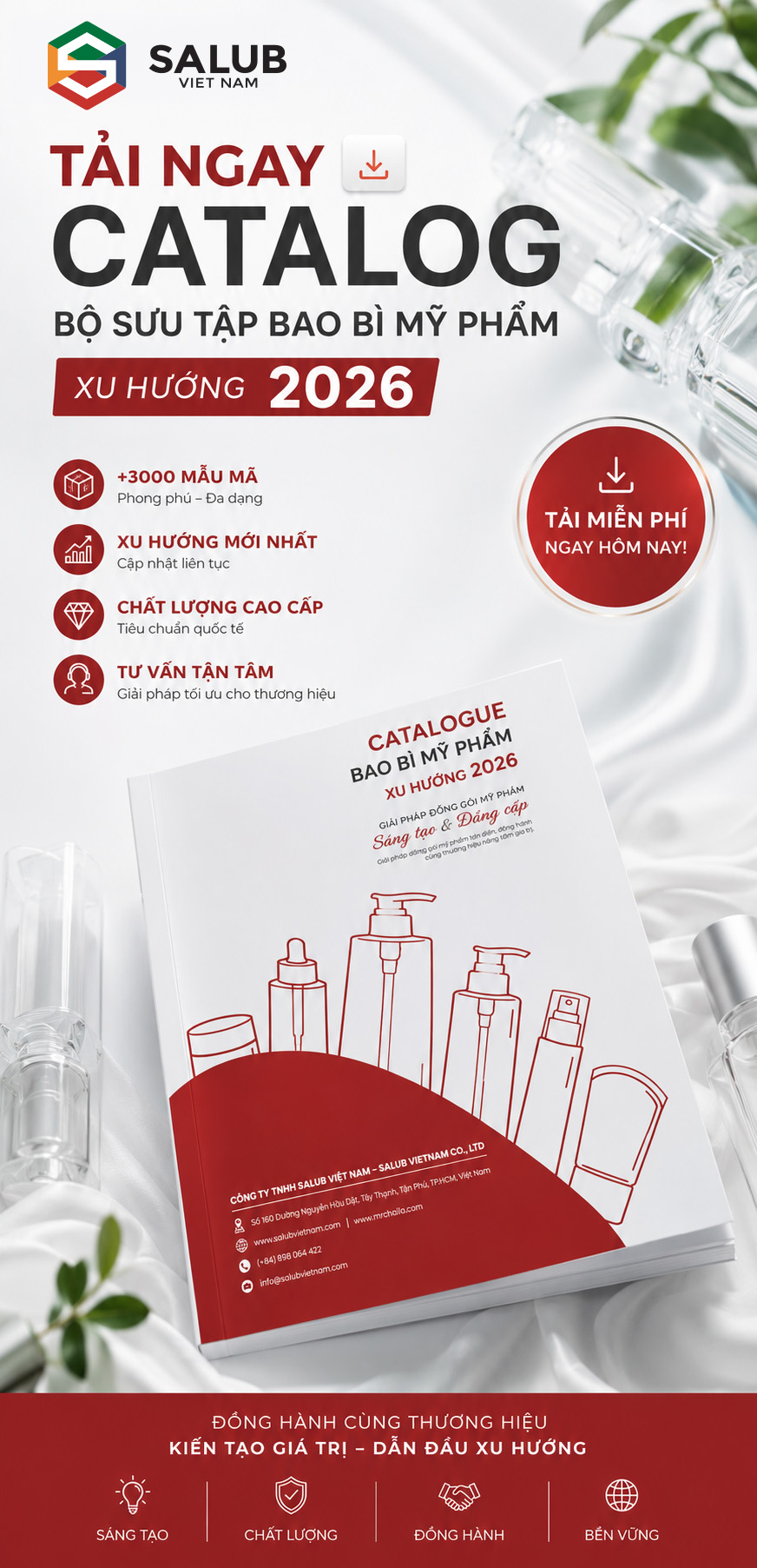 Đăng ký nhận Catalogue bao bì mỹ phẩm 2026 Salub Việt Nam
