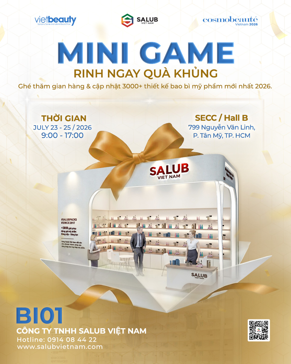 Mini game rinh quà khủng tại gian hàng Salub Việt Nam VietBeauty x Cosmobeauté 2026