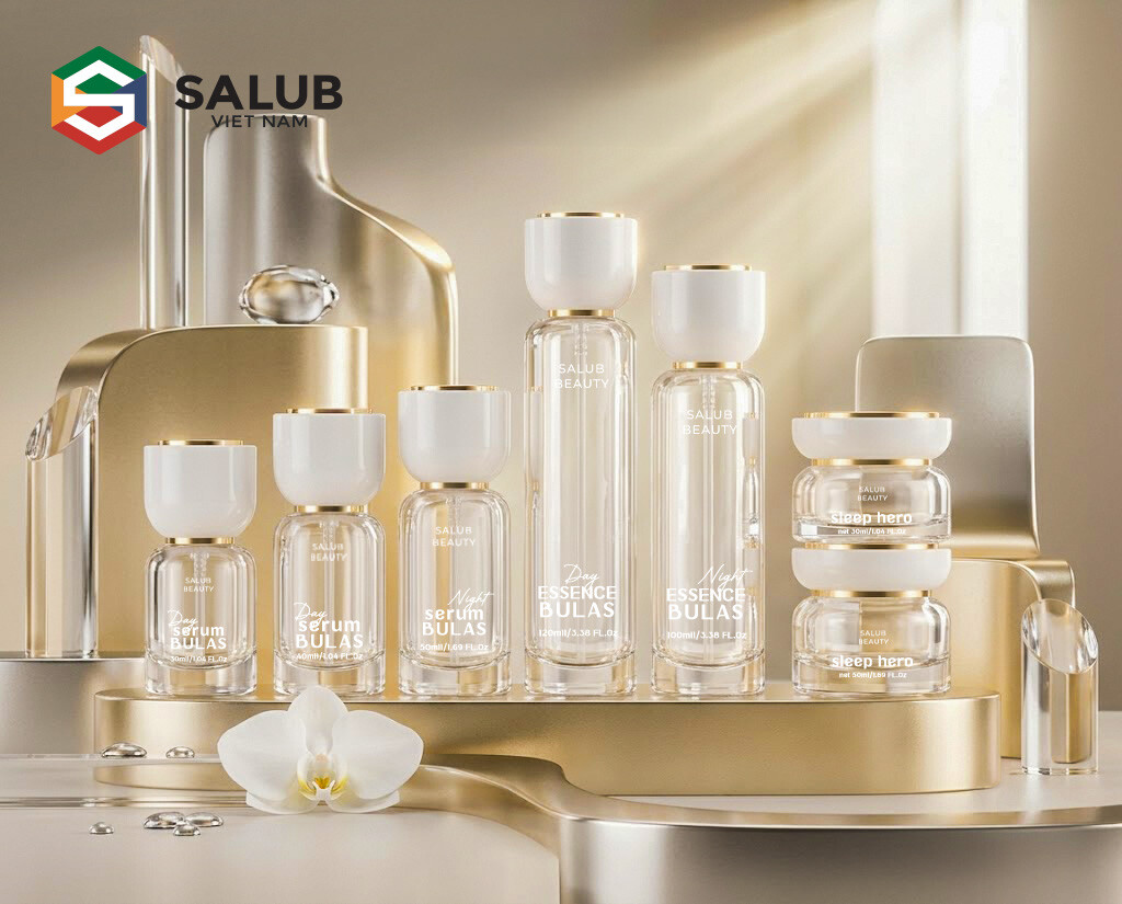 Bao bì mỹ phẩm cao cấp cho thương hiệu luxury tại showroom Salub