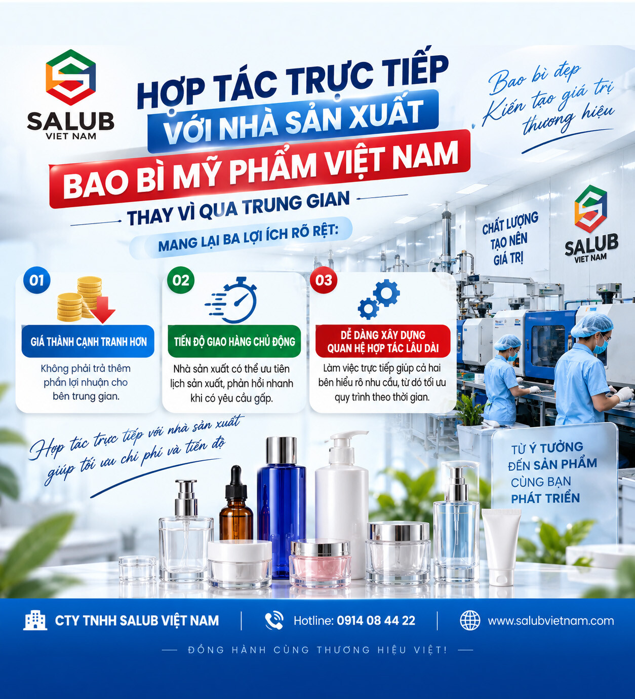 Hợp tác trực tiếp với nhà sản xuất giúp tối ưu chi phí và tiến độ