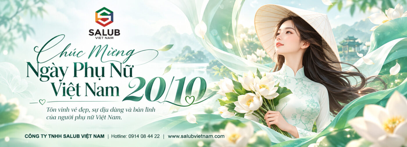 Banner Ngày Phụ Nữ Việt Nam 20/10 của Salub Việt Nam