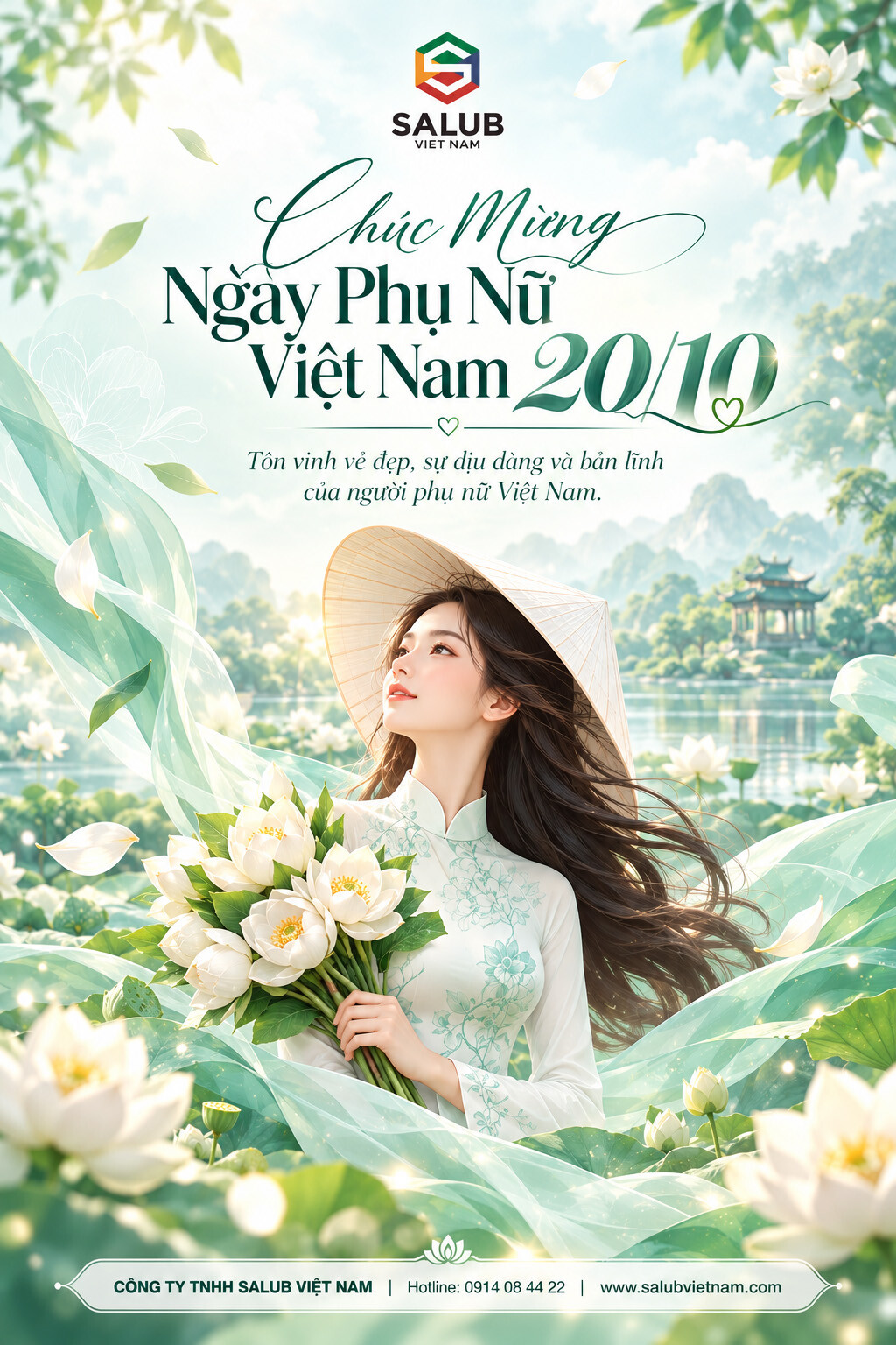 Salub Việt Nam chúc Quý khách hàng, Đối tác nữ nhân ngày 20/10 luôn xinnh đẹp và may mắn